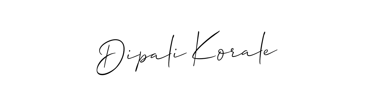 Make a short Dipali Korale signature style. Manage your documents anywhere anytime using Allison_Script. Create and add eSignatures, submit forms, share and send files easily. Dipali Korale signature style 2 images and pictures png