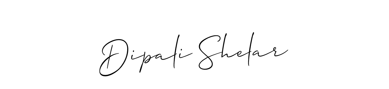 How to make Dipali Shelar signature? Allison_Script is a professional autograph style. Create handwritten signature for Dipali Shelar name. Dipali Shelar signature style 2 images and pictures png