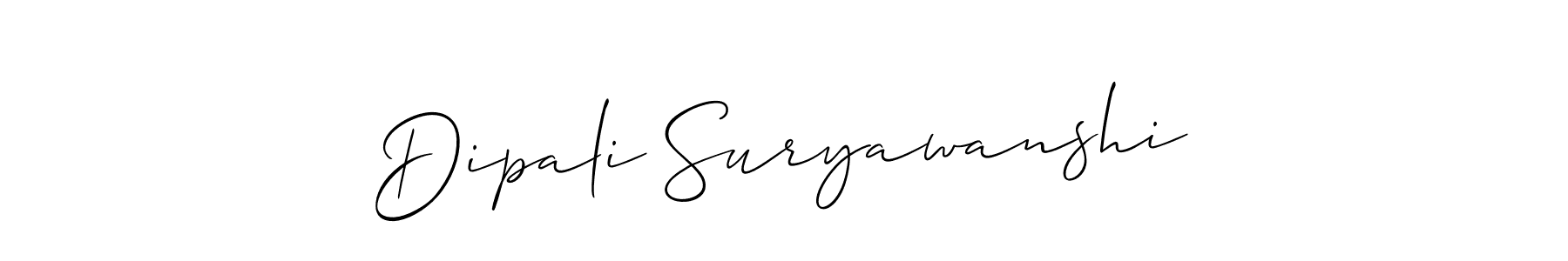 How to make Dipali Suryawanshi signature? Allison_Script is a professional autograph style. Create handwritten signature for Dipali Suryawanshi name. Dipali Suryawanshi signature style 2 images and pictures png