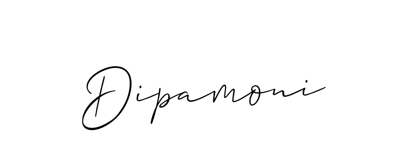 Dipamoni stylish signature style. Best Handwritten Sign (Allison_Script) for my name. Handwritten Signature Collection Ideas for my name Dipamoni. Dipamoni signature style 2 images and pictures png