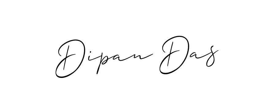 Create a beautiful signature design for name Dipan Das. With this signature (Allison_Script) fonts, you can make a handwritten signature for free. Dipan Das signature style 2 images and pictures png