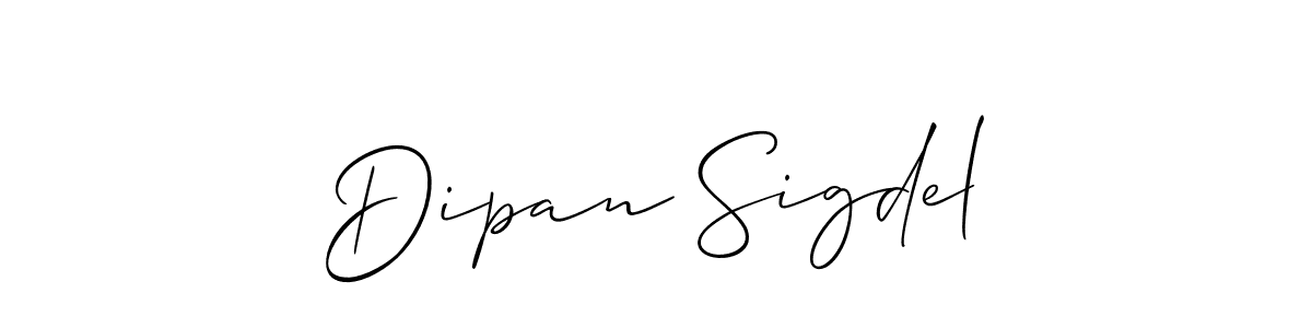 Make a short Dipan Sigdel signature style. Manage your documents anywhere anytime using Allison_Script. Create and add eSignatures, submit forms, share and send files easily. Dipan Sigdel signature style 2 images and pictures png