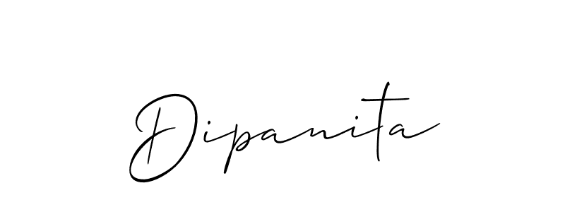 Design your own signature with our free online signature maker. With this signature software, you can create a handwritten (Allison_Script) signature for name Dipanita. Dipanita signature style 2 images and pictures png