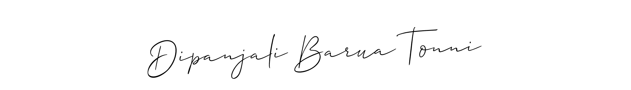 Use a signature maker to create a handwritten signature online. With this signature software, you can design (Allison_Script) your own signature for name Dipanjali Barua Tonni. Dipanjali Barua Tonni signature style 2 images and pictures png