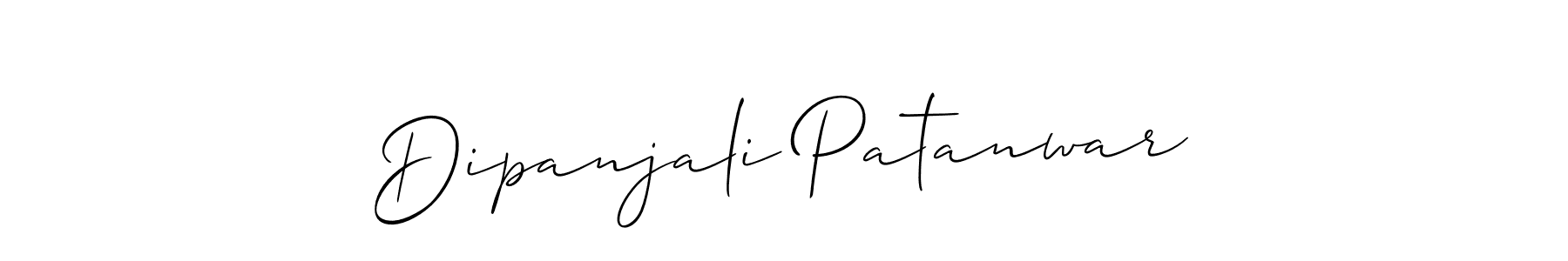 Allison_Script is a professional signature style that is perfect for those who want to add a touch of class to their signature. It is also a great choice for those who want to make their signature more unique. Get Dipanjali Patanwar name to fancy signature for free. Dipanjali Patanwar signature style 2 images and pictures png