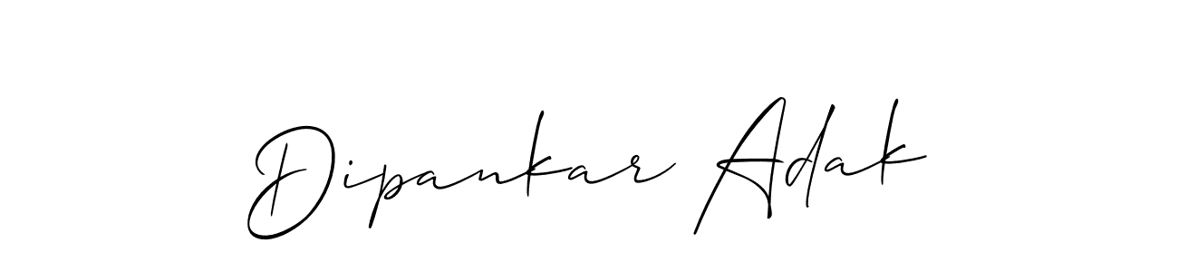 Make a beautiful signature design for name Dipankar Adak. With this signature (Allison_Script) style, you can create a handwritten signature for free. Dipankar Adak signature style 2 images and pictures png