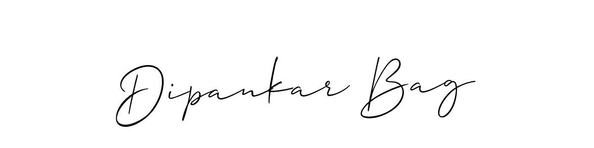 Dipankar Bag stylish signature style. Best Handwritten Sign (Allison_Script) for my name. Handwritten Signature Collection Ideas for my name Dipankar Bag. Dipankar Bag signature style 2 images and pictures png