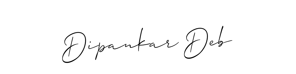 How to make Dipankar Deb name signature. Use Allison_Script style for creating short signs online. This is the latest handwritten sign. Dipankar Deb signature style 2 images and pictures png