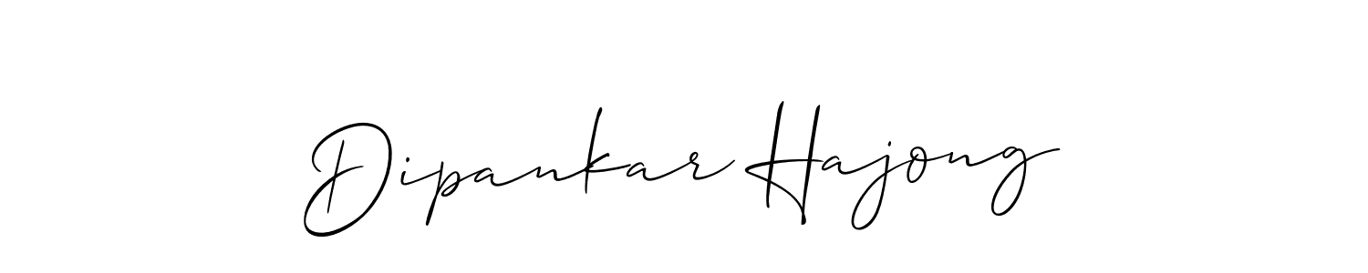 Make a beautiful signature design for name Dipankar Hajong. With this signature (Allison_Script) style, you can create a handwritten signature for free. Dipankar Hajong signature style 2 images and pictures png