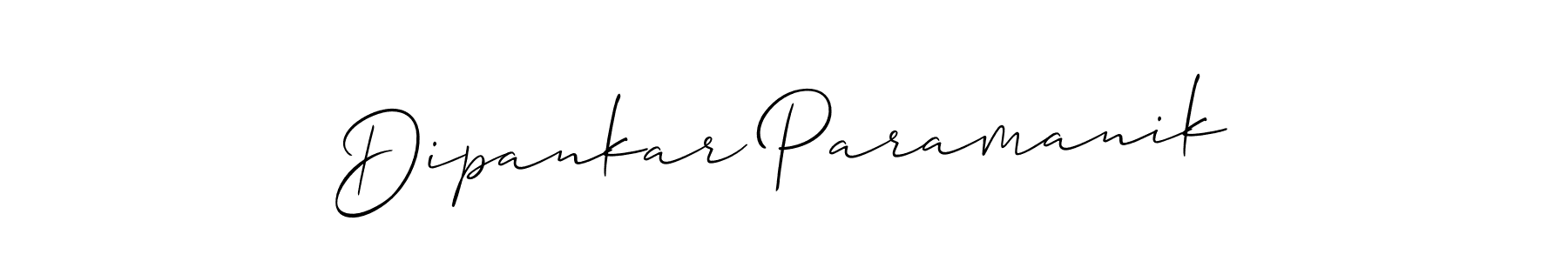 You should practise on your own different ways (Allison_Script) to write your name (Dipankar Paramanik) in signature. don't let someone else do it for you. Dipankar Paramanik signature style 2 images and pictures png