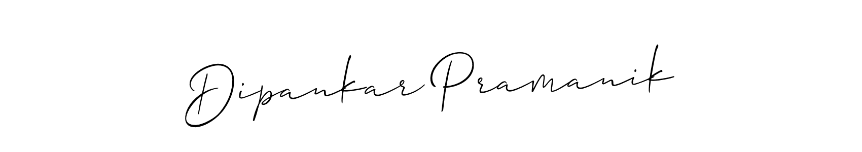 Create a beautiful signature design for name Dipankar Pramanik. With this signature (Allison_Script) fonts, you can make a handwritten signature for free. Dipankar Pramanik signature style 2 images and pictures png