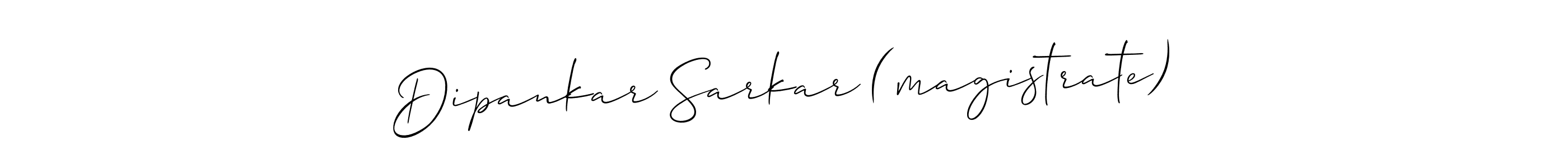 This is the best signature style for the Dipankar Sarkar (magistrate) name. Also you like these signature font (Allison_Script). Mix name signature. Dipankar Sarkar (magistrate) signature style 2 images and pictures png