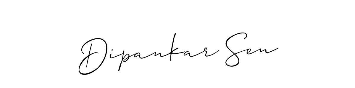 Make a beautiful signature design for name Dipankar Sen. With this signature (Allison_Script) style, you can create a handwritten signature for free. Dipankar Sen signature style 2 images and pictures png