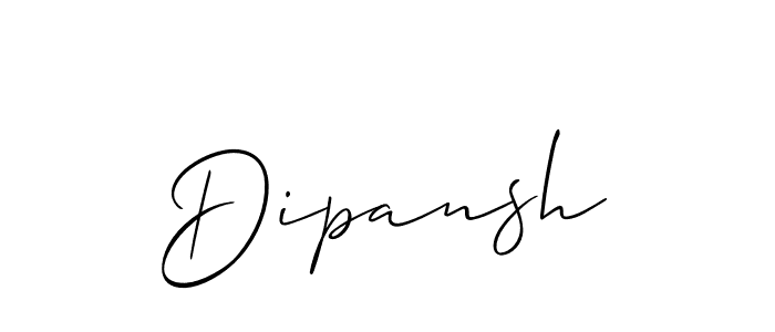 Also we have Dipansh name is the best signature style. Create professional handwritten signature collection using Allison_Script autograph style. Dipansh signature style 2 images and pictures png