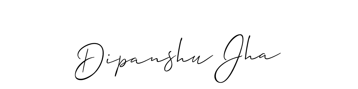 Dipanshu Jha stylish signature style. Best Handwritten Sign (Allison_Script) for my name. Handwritten Signature Collection Ideas for my name Dipanshu Jha. Dipanshu Jha signature style 2 images and pictures png