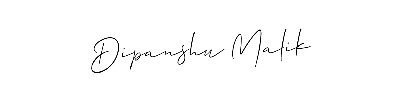 Create a beautiful signature design for name Dipanshu Malik. With this signature (Allison_Script) fonts, you can make a handwritten signature for free. Dipanshu Malik signature style 2 images and pictures png