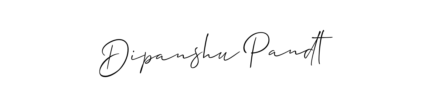Make a beautiful signature design for name Dipanshu Pandt. With this signature (Allison_Script) style, you can create a handwritten signature for free. Dipanshu Pandt signature style 2 images and pictures png