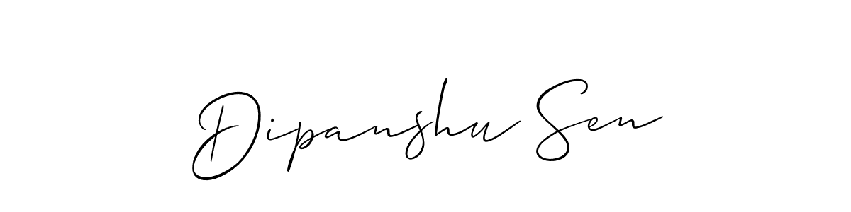 Create a beautiful signature design for name Dipanshu Sen. With this signature (Allison_Script) fonts, you can make a handwritten signature for free. Dipanshu Sen signature style 2 images and pictures png