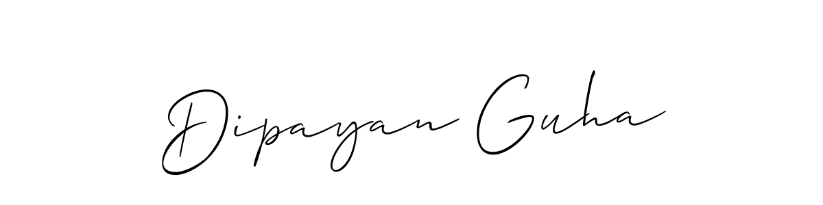 Make a short Dipayan Guha signature style. Manage your documents anywhere anytime using Allison_Script. Create and add eSignatures, submit forms, share and send files easily. Dipayan Guha signature style 2 images and pictures png