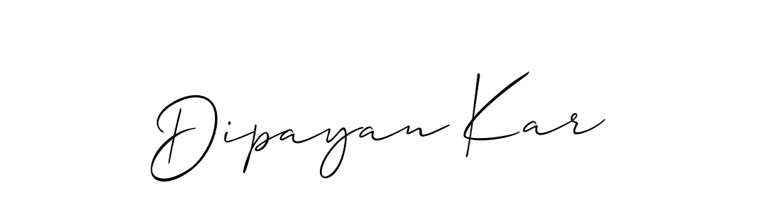 Make a short Dipayan Kar signature style. Manage your documents anywhere anytime using Allison_Script. Create and add eSignatures, submit forms, share and send files easily. Dipayan Kar signature style 2 images and pictures png