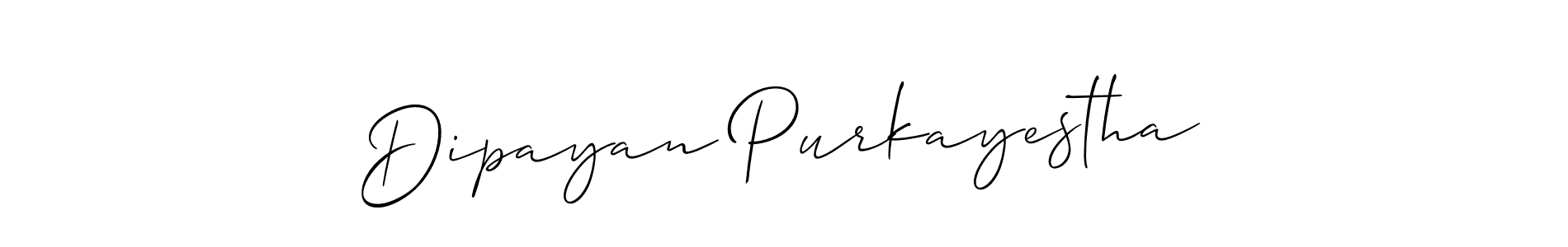 The best way (Allison_Script) to make a short signature is to pick only two or three words in your name. The name Dipayan Purkayestha include a total of six letters. For converting this name. Dipayan Purkayestha signature style 2 images and pictures png