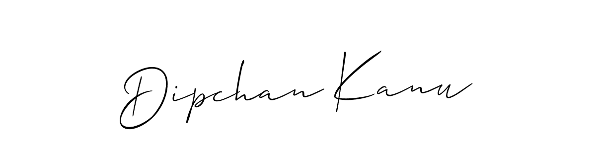 It looks lik you need a new signature style for name Dipchan Kanu. Design unique handwritten (Allison_Script) signature with our free signature maker in just a few clicks. Dipchan Kanu signature style 2 images and pictures png