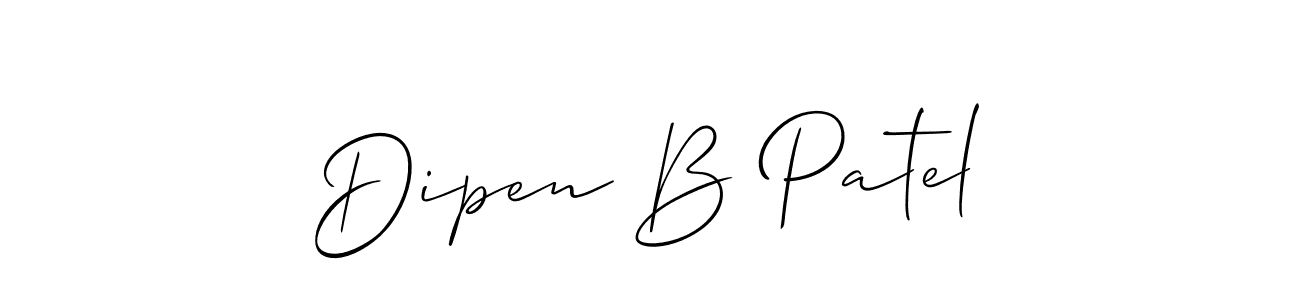 Design your own signature with our free online signature maker. With this signature software, you can create a handwritten (Allison_Script) signature for name Dipen B Patel. Dipen B Patel signature style 2 images and pictures png