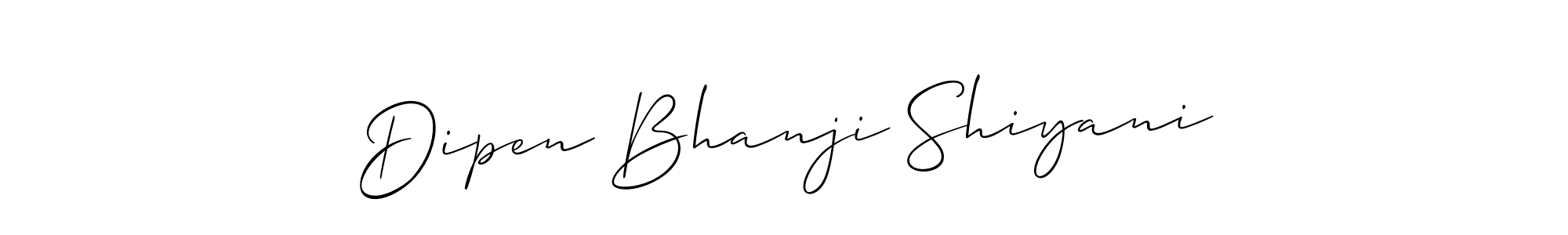 Create a beautiful signature design for name Dipen Bhanji Shiyani. With this signature (Allison_Script) fonts, you can make a handwritten signature for free. Dipen Bhanji Shiyani signature style 2 images and pictures png