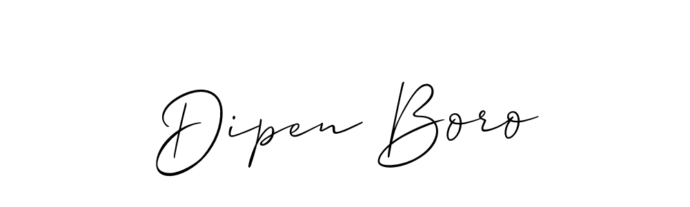 Make a short Dipen Boro signature style. Manage your documents anywhere anytime using Allison_Script. Create and add eSignatures, submit forms, share and send files easily. Dipen Boro signature style 2 images and pictures png
