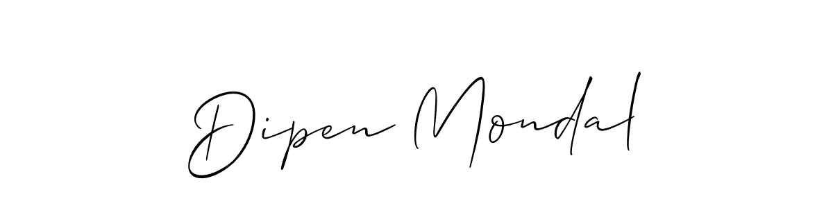 How to make Dipen Mondal name signature. Use Allison_Script style for creating short signs online. This is the latest handwritten sign. Dipen Mondal signature style 2 images and pictures png