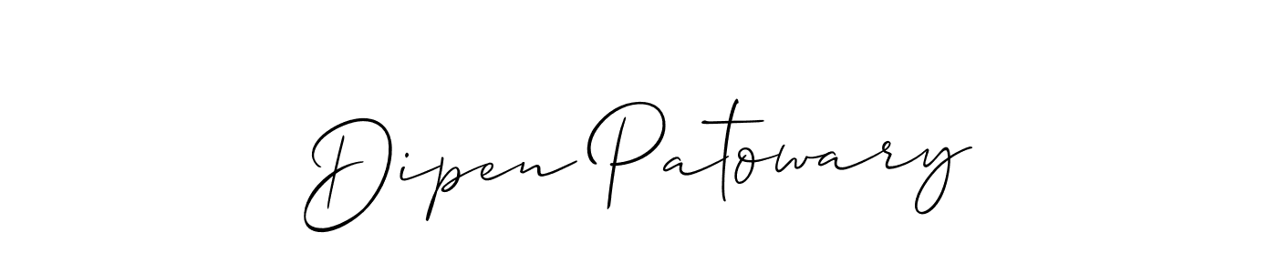 Also we have Dipen Patowary name is the best signature style. Create professional handwritten signature collection using Allison_Script autograph style. Dipen Patowary signature style 2 images and pictures png