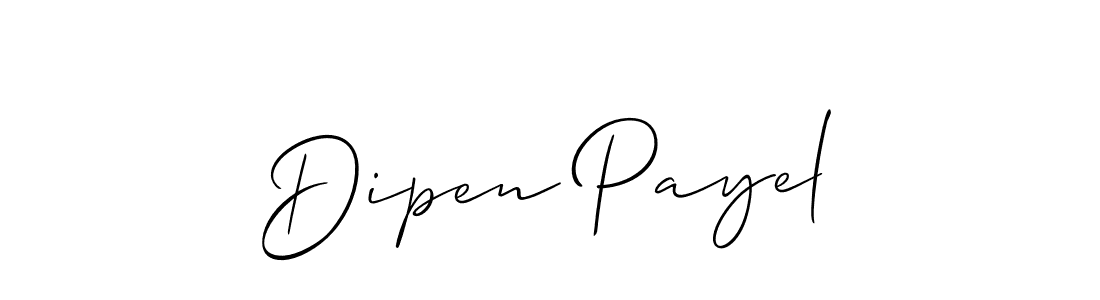 Use a signature maker to create a handwritten signature online. With this signature software, you can design (Allison_Script) your own signature for name Dipen Payel. Dipen Payel signature style 2 images and pictures png