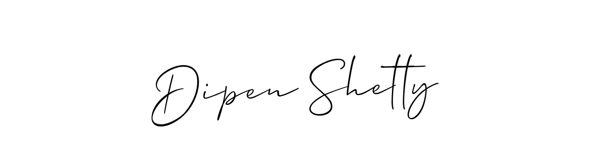 How to make Dipen Shetty signature? Allison_Script is a professional autograph style. Create handwritten signature for Dipen Shetty name. Dipen Shetty signature style 2 images and pictures png