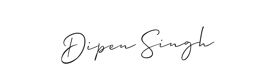 Use a signature maker to create a handwritten signature online. With this signature software, you can design (Allison_Script) your own signature for name Dipen Singh. Dipen Singh signature style 2 images and pictures png