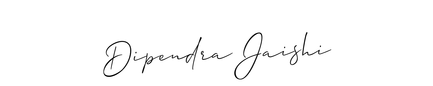 Also You can easily find your signature by using the search form. We will create Dipendra Jaishi name handwritten signature images for you free of cost using Allison_Script sign style. Dipendra Jaishi signature style 2 images and pictures png