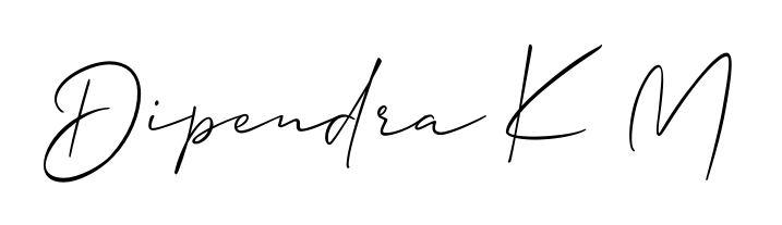 A modern signature idea for name Dipendra K M using Allison_Script font. Clean strokes and elegant curves make it stand out instantly. Dipendra K M signature style 2 images and pictures png