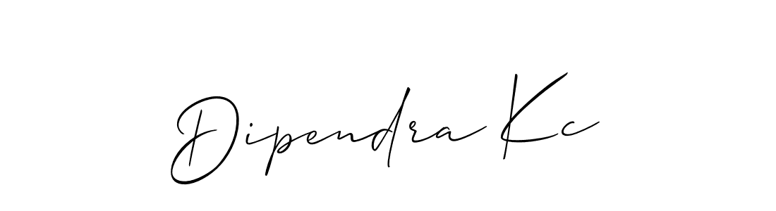 How to make Dipendra Kc name signature. Use Allison_Script style for creating short signs online. This is the latest handwritten sign. Dipendra Kc signature style 2 images and pictures png