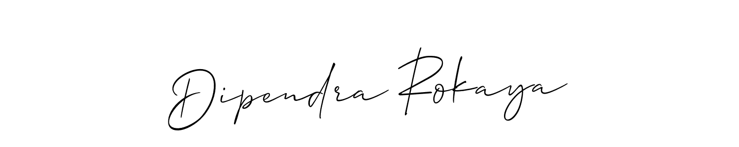 It looks lik you need a new signature style for name Dipendra Rokaya. Design unique handwritten (Allison_Script) signature with our free signature maker in just a few clicks. Dipendra Rokaya signature style 2 images and pictures png