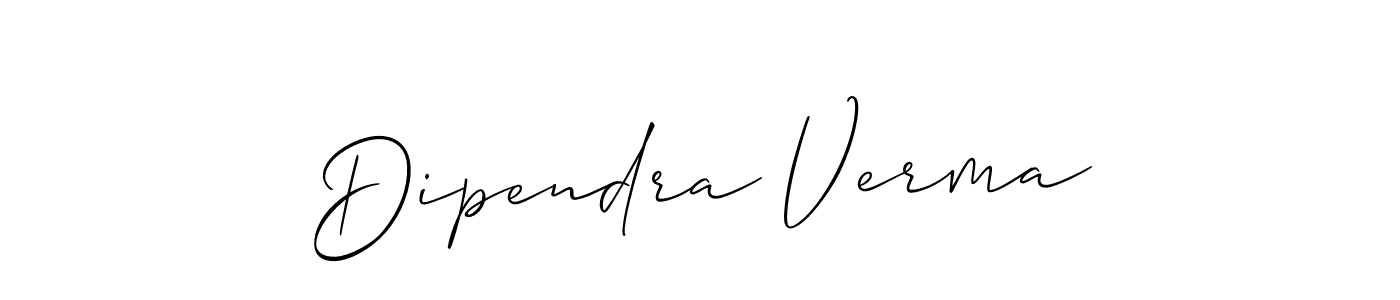 Also You can easily find your signature by using the search form. We will create Dipendra Verma name handwritten signature images for you free of cost using Allison_Script sign style. Dipendra Verma signature style 2 images and pictures png