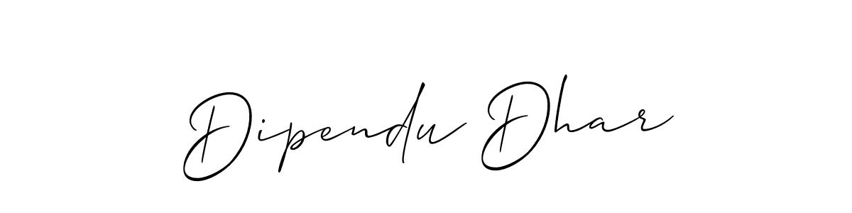 This is the best signature style for the Dipendu Dhar name. Also you like these signature font (Allison_Script). Mix name signature. Dipendu Dhar signature style 2 images and pictures png
