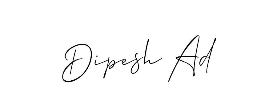 How to Draw Dipesh Ad signature style? Allison_Script is a latest design signature styles for name Dipesh Ad. Dipesh Ad signature style 2 images and pictures png