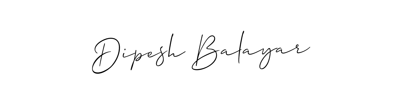 This is the best signature style for the Dipesh Balayar name. Also you like these signature font (Allison_Script). Mix name signature. Dipesh Balayar signature style 2 images and pictures png