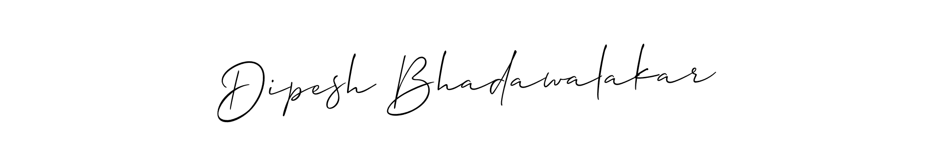 Also we have Dipesh Bhadawalakar name is the best signature style. Create professional handwritten signature collection using Allison_Script autograph style. Dipesh Bhadawalakar signature style 2 images and pictures png