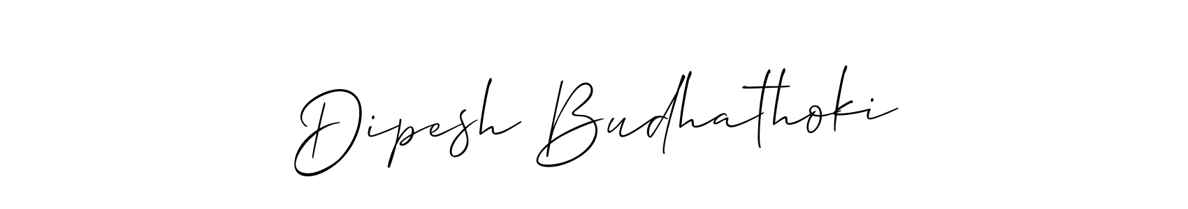 How to make Dipesh Budhathoki signature? Allison_Script is a professional autograph style. Create handwritten signature for Dipesh Budhathoki name. Dipesh Budhathoki signature style 2 images and pictures png