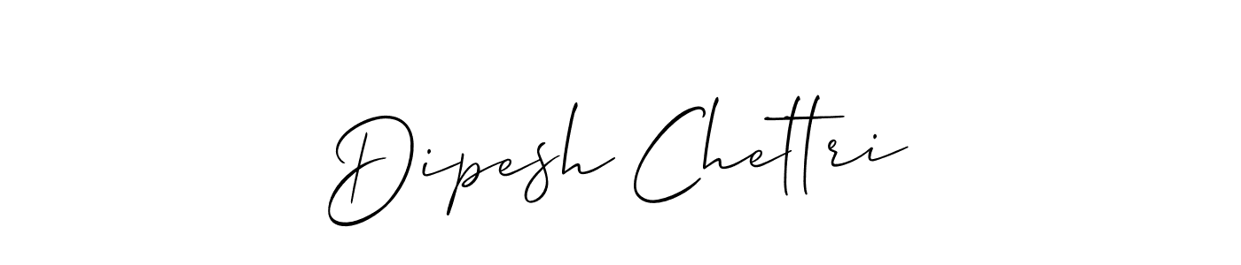 Make a beautiful signature design for name Dipesh Chettri. With this signature (Allison_Script) style, you can create a handwritten signature for free. Dipesh Chettri signature style 2 images and pictures png