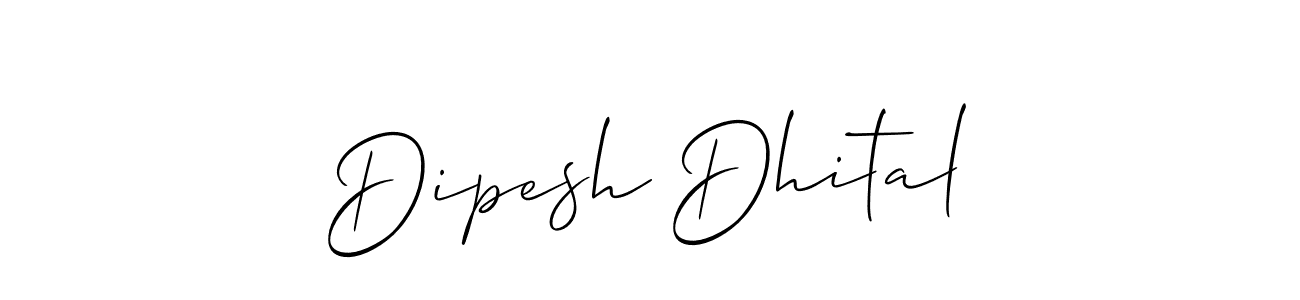 Dipesh Dhital stylish signature style. Best Handwritten Sign (Allison_Script) for my name. Handwritten Signature Collection Ideas for my name Dipesh Dhital. Dipesh Dhital signature style 2 images and pictures png