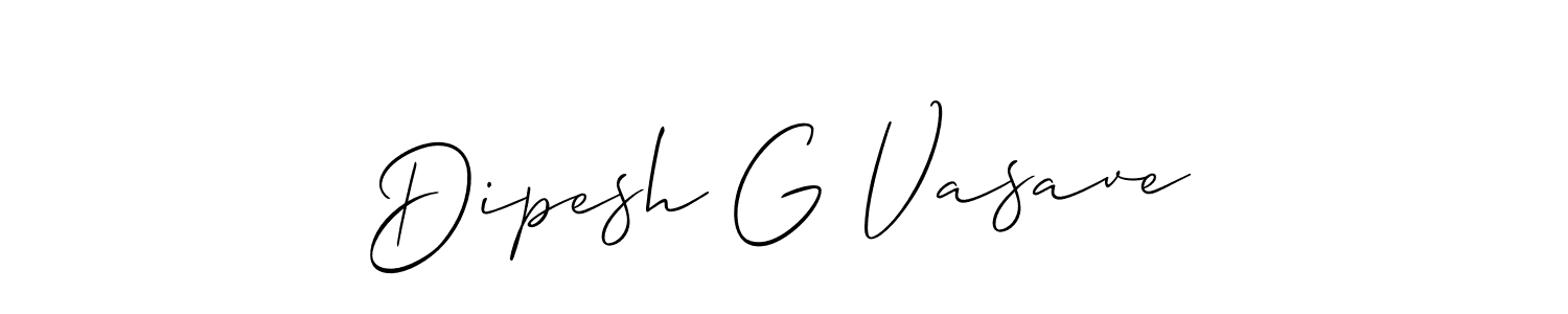 It looks lik you need a new signature style for name Dipesh G Vasave. Design unique handwritten (Allison_Script) signature with our free signature maker in just a few clicks. Dipesh G Vasave signature style 2 images and pictures png