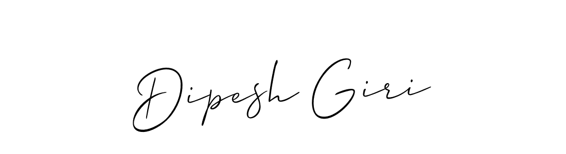How to make Dipesh Giri signature? Allison_Script is a professional autograph style. Create handwritten signature for Dipesh Giri name. Dipesh Giri signature style 2 images and pictures png