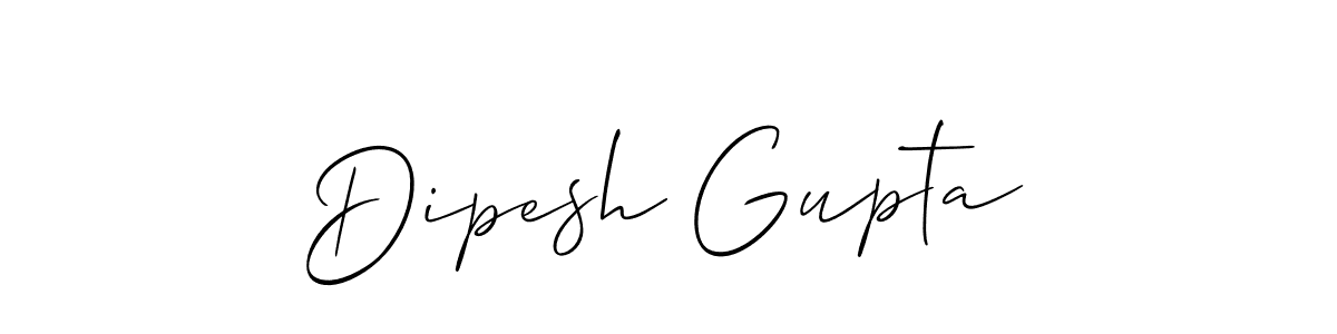 The best way (Allison_Script) to make a short signature is to pick only two or three words in your name. The name Dipesh Gupta include a total of six letters. For converting this name. Dipesh Gupta signature style 2 images and pictures png