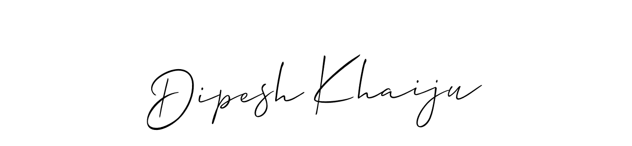 You should practise on your own different ways (Allison_Script) to write your name (Dipesh Khaiju) in signature. don't let someone else do it for you. Dipesh Khaiju signature style 2 images and pictures png